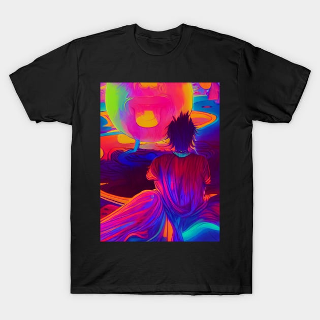 Man in a rainbow world T-Shirt by MorningPanda